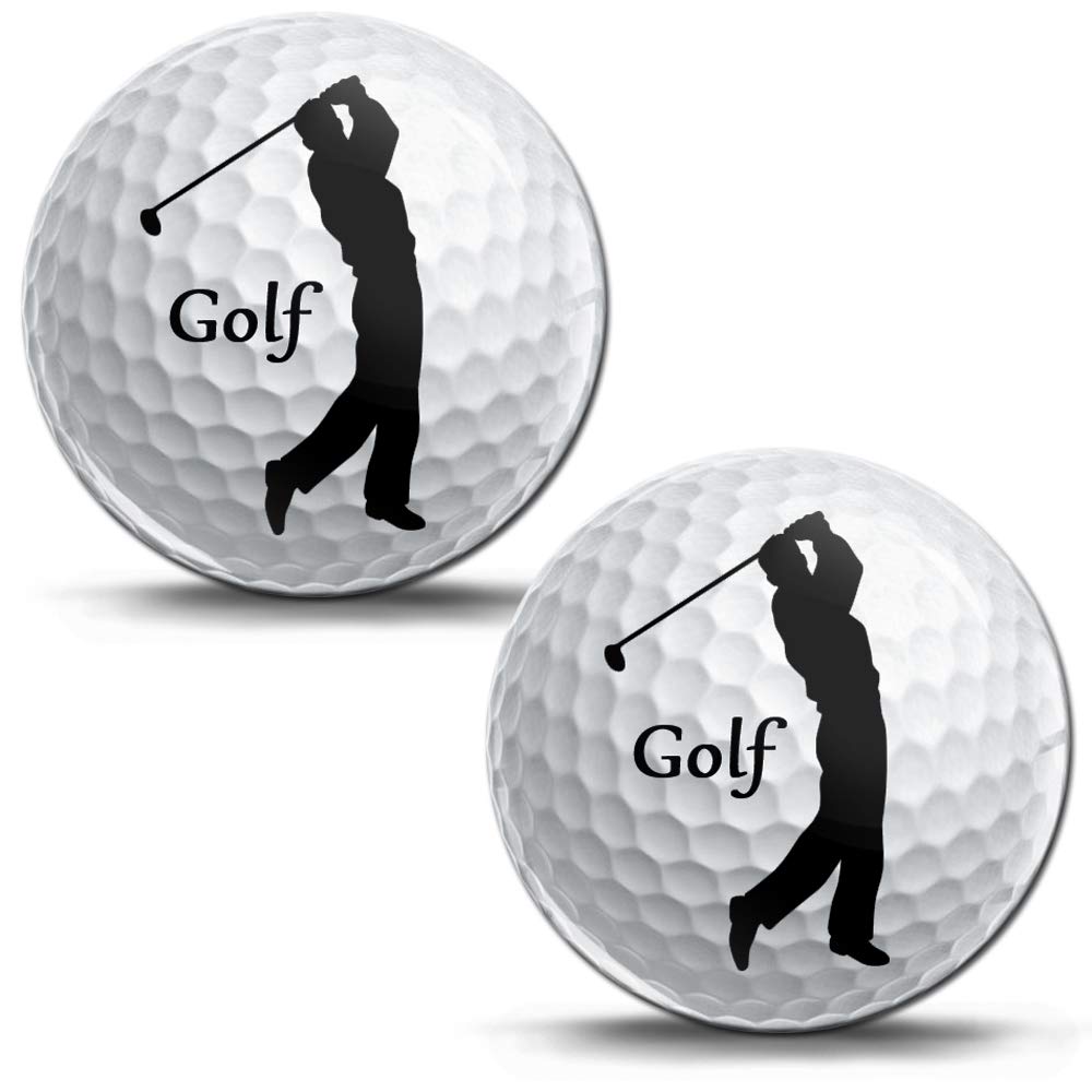 SkinoEu® 2 x 3D Gel Silicone Stickers Decals Sporting Golf Club Golfer Stick Ball Logo Emblem Badge Car Auto Moto Motorcycle Windows Door PC Tablet Laptop Accessories Tuning Gift JDM KS 38