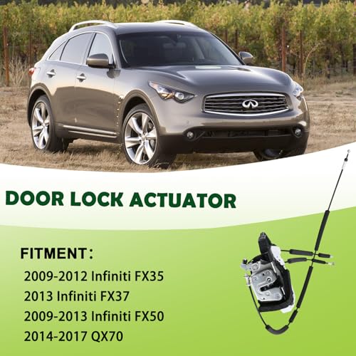 Image of Door Lock Latch Actuator Assembly Rear Right Side Compatible with 2008-2013 Infiniti FX35 FX37 FX50 2014-2017 QX70 Replaces 82500-1CA0A 825001CA0A
