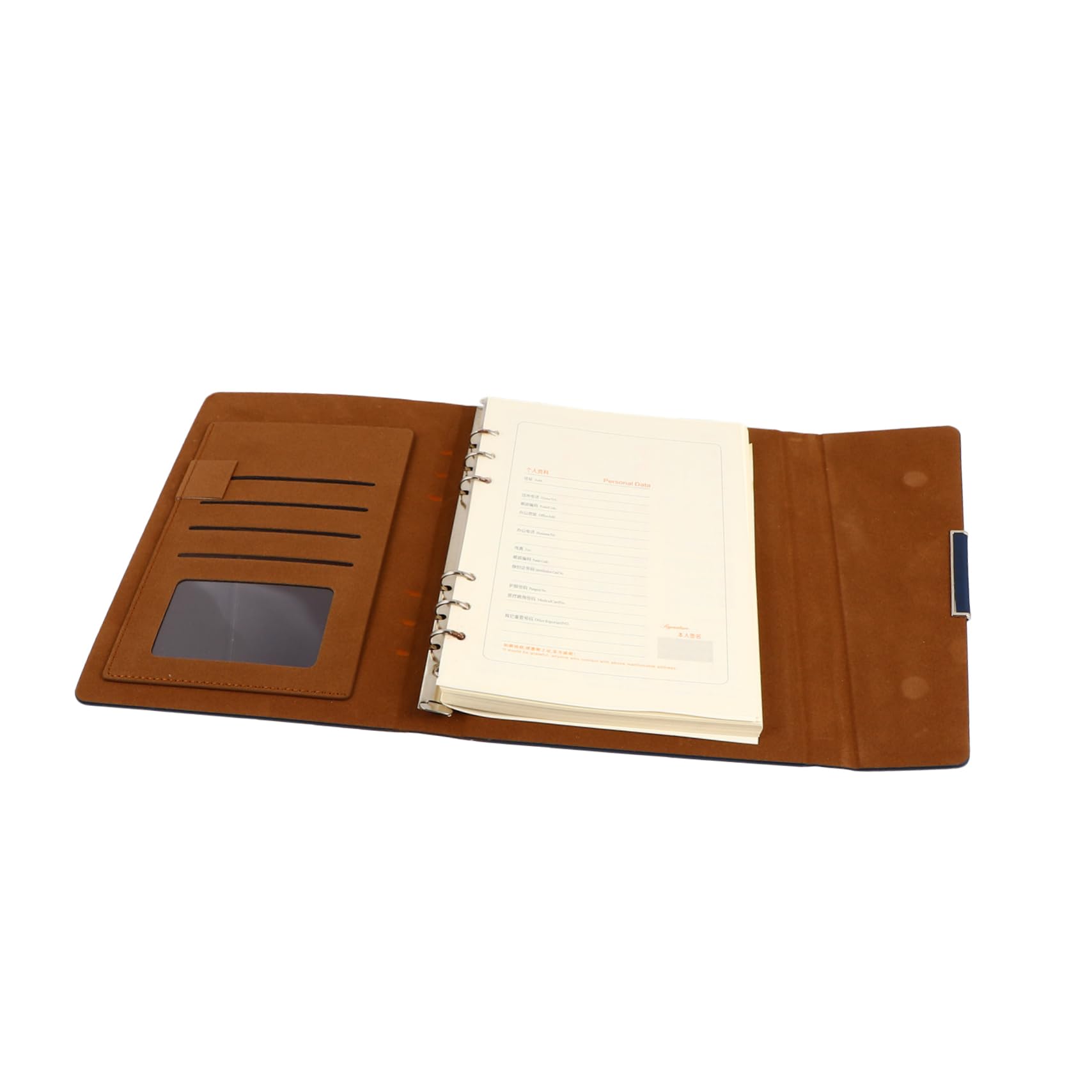 Agenda Planner Settimanale Blu in Pu, Quaderno a Tre Ante