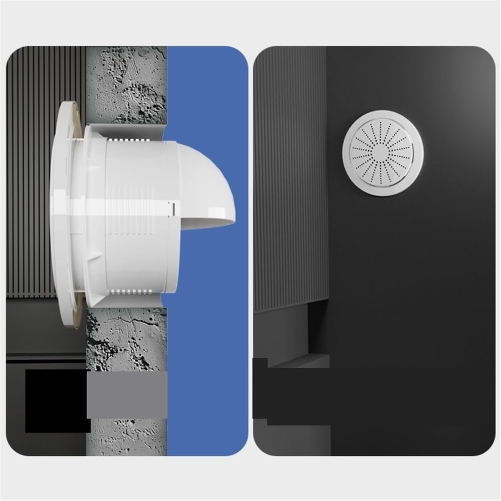 Ventilazione Adatto for bagni, camere da letto e aspiratori for soffitte. Ventilatore di scarico silenzioso parete con diametro 19 cm