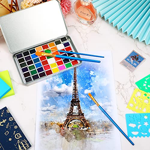 Image of Geiserailie 4 Pack Rectangular Metal Tin Box with Lid Metal Hinged Lid Tin Mini Paint Storage Box Empty Container Storage for Watercolor Jewelry Pen Candy Craft Organizer 7.0 x 4.2 x 0.6'' (Sliver)