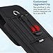 ykooe Belt Clip Holster Case for iPhone 16/15/14/13/12 Pro Max and Plus Models, Nylon Cell Phone Card Holder Pouch- Black