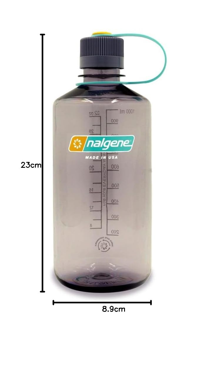 Nalgene Sustain Tritan - Borraccia senza BPA, realizzata con materiale derivato dal 50% di rifiuti di plastica, 473 ml, bocca stretta, schiuma di mare