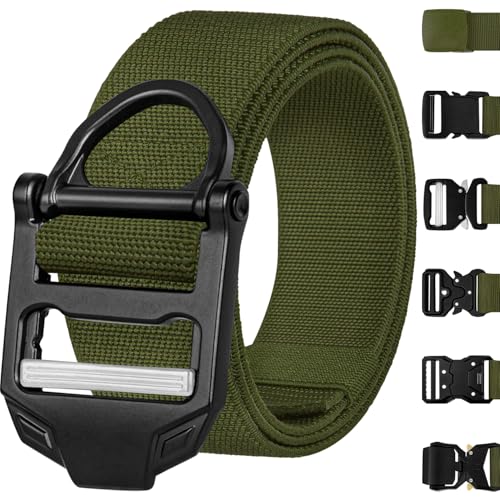 Image of TECEUM Tactical Belt - Heavy-Duty & Quick Release - Military, Work, Rigger, Duty & Utility Belt for Men