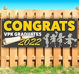 Congrats Graduate 2022 Banner 13 oz | Non-Fabric | Heavy-Duty Vinyl Single-Sided With Metal Grommets | Graduation, School, Diploma, College, Senior