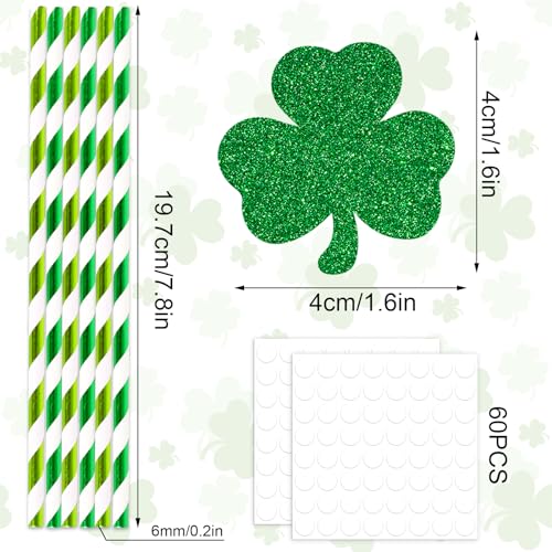 Pitillos de papel con diseño St. Patrick 60 unidades miniatura 2