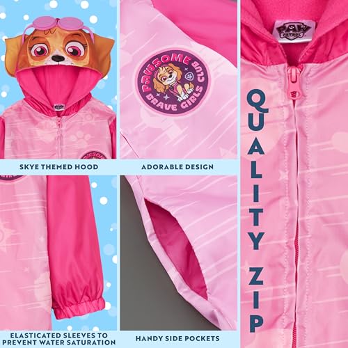 Get Trend Paw Patrol Rain Suit for Girls Skye Waterproof Jumpsuit, Kids Raincoat Overalls, Toddler Rain Gear, Gift for Girls4