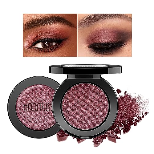 Burgundy Red Eyeshadow Shimmer Handmade Gothic Eye Sahdow Makeup Palette for Halloween Pigmented & Long Lasting Dark Red Matte Eyeshadow- WineRed