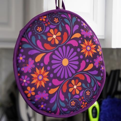 Sophix Tortilla Warmer Pouch - 12-Inch Large Size - This Thermal Insulated Fabric Holder Keeps Tortillas, Naan Bread, and Pizza Rolls Warm for up to One Hour | Two-Sided (Flower Design) by Sophix - Image 4