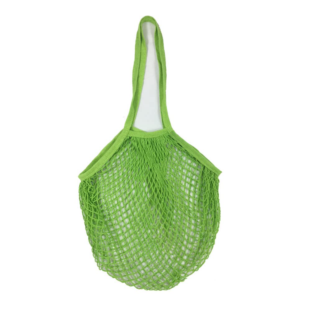 String Shopping Bag, Cotton Reusable Grocery Mesh Bags Portable Net Shopping Mesh String Bag for Fruit, Vegetables Storage (Green,2PCS)