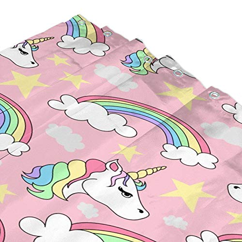 Rideau de douche Chenhong en polyester de qualité supérieure au design licorne soigné