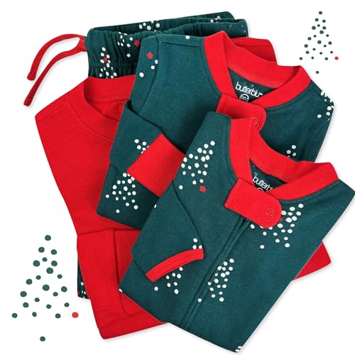Image of Butterblu Family Jammies Matching Holiday Christmas Pajama Sets | GOTS Certified Organic Cotton for Baby, Toddler, Kids, Adults, and Pets, with Pockets, Perfect for Family Photos