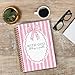 JINYO Coquette Pink Floral Bow Christian Notebook, With God All Things Are Possible Inspirational Bible Journal, Preppy Pink Striped Prayer Journal for Woman, Religious Spiral Notebook 5.5x8.3 Inch