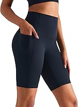 Yoga Shorts for Women, High Waist Fitness Running Sports Pants with Side Pocket Quick Dry