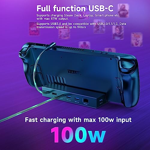 Base de conexión Mayflash con HDMI 2.0 4K y USB-C PD para Steam Deck 6