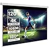 Schermo da proiezione Luxscreen, telo da proiezione, Compatibile con Proiettori per Cinema a Casa, Conferenze (120 Pollici 16:9 Manuale)