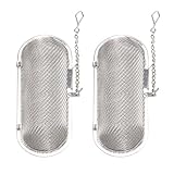 2PCS Infusore Spezie per Cottura, Accessorio Tè per Cucina, Filtro Spezie in Acciaio Inox per Tè Sfuso, Palla Spezie Riutilizzabile per Sacchetti Aromi da Usare in Pentole, Teiere e Tazze