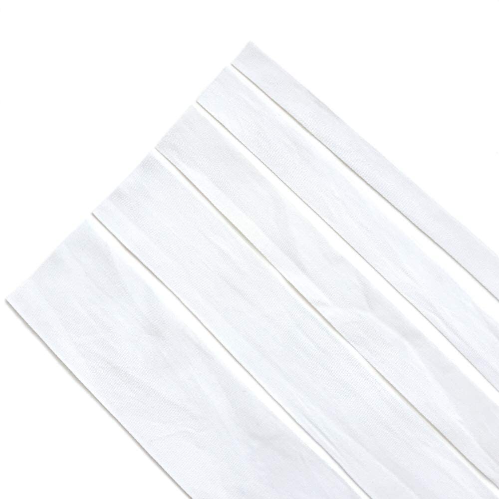 Over Kleshas Cinta de sarga de algodón suave y fina (blanquecino, 1 pulgada)