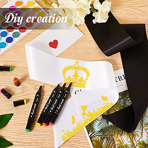 24 Pieces Satin Sash Blank Sashes Pageant Sash Blank Sashes Plain Sashes Diy Plain Sashes Satin Sashes For Wedding Party Decoration Personalized Pageant Your Text Here (Black, White) #TOP4