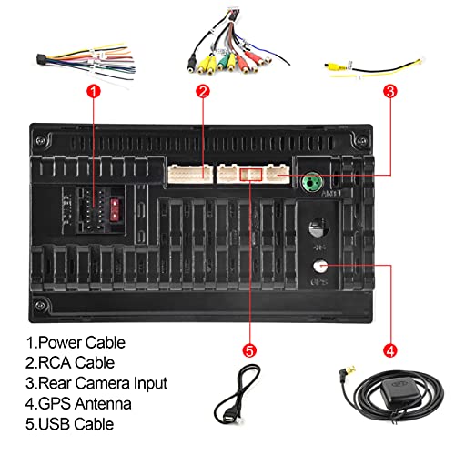 Radio Coche 32GB Android GPS 7 Pulgadas 2 DIN Pantalla Táctil Estéreo Coche con Navegación GPS, WiFi, Bluetooth Radio Coche Pantalla IPS, Mirror Link, Radio FM RDS, Cámara Visión Trasera, USB, SWC
