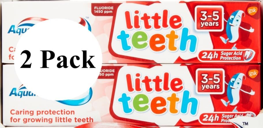 Miniatura 2 de Aquafresh Pasta de dientes pequeños Piccoli Denti Dentifricio 1-5 años, importación italiana, 1.7 fl oz 1.7 onzas (paquete de 2)
