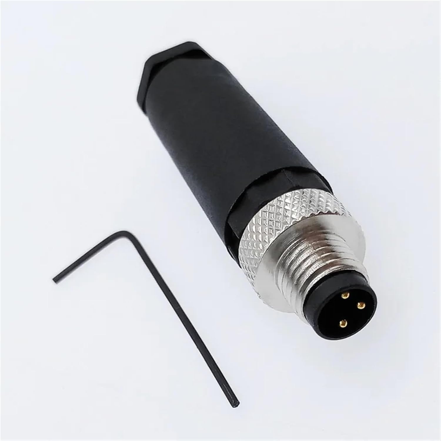 1Pc M8 Sensor Connector Straight Angle Screw Threaded Coupling 3 4 Pin Flange Socket Back Mount 1Pcs(Green)