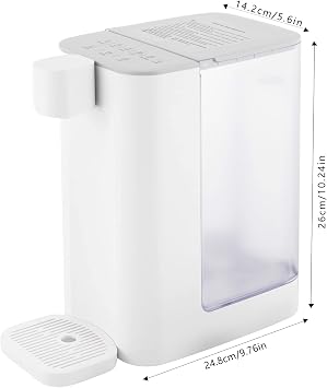 Instant Hot Water Dispenser, Desktop Water Dispenser, Water Dispenser for Quick Heating & Outputting, 5 Temperatures & 2 Water Outputs, w/Safe Locks and 3L Water Tank(102oz) (White)