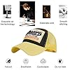 UMIPUBO Baseball Cap Mesh Hats for Men Women Unisex Embroidered Letter Patch Casual Hats Hip Hop Sun Hats (Yellow) #3