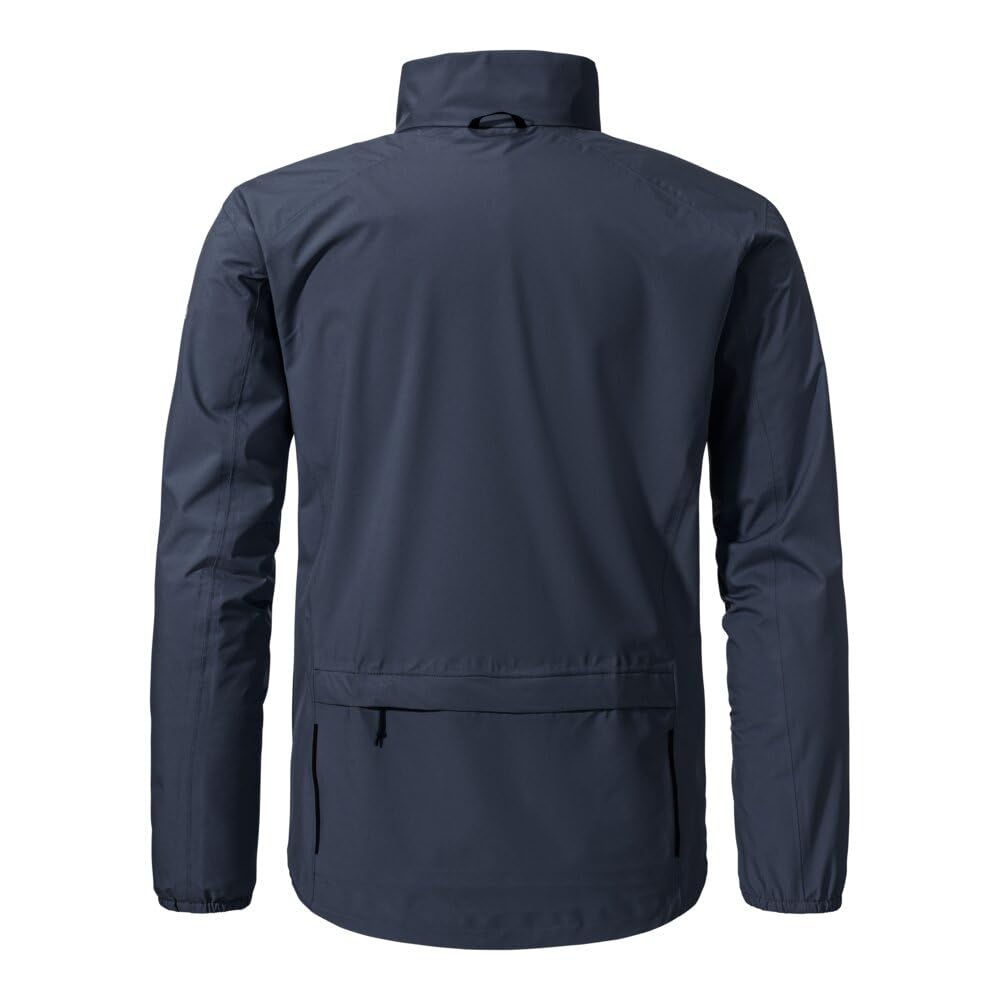Schöffel Herren Jacket Style Lurbek MNS, wasserdichte Regenjacke mit radspezifischer Passform, Fahrradjacke mit Rückentasche, atmungsaktiv