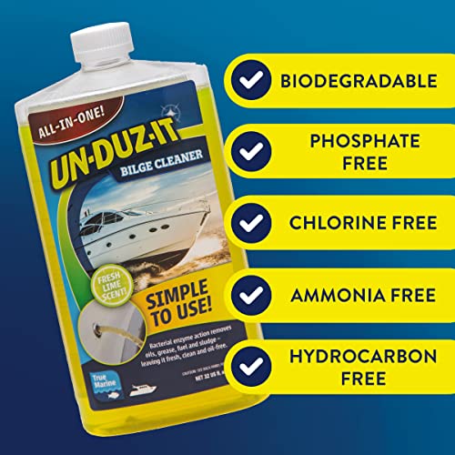 Un-Duz-It Bilge Cleaner, Boat Cleaner For Boats, Pontoons And Marine Power Systems, 32 Fl Oz Bottle #TOP2
