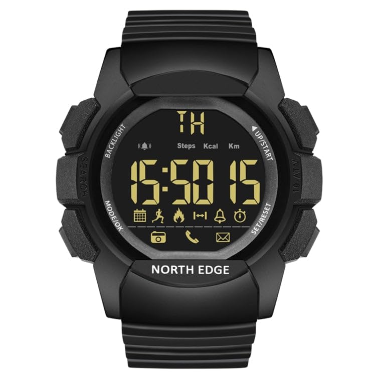 North Edge AK Smart Watch with yellow display