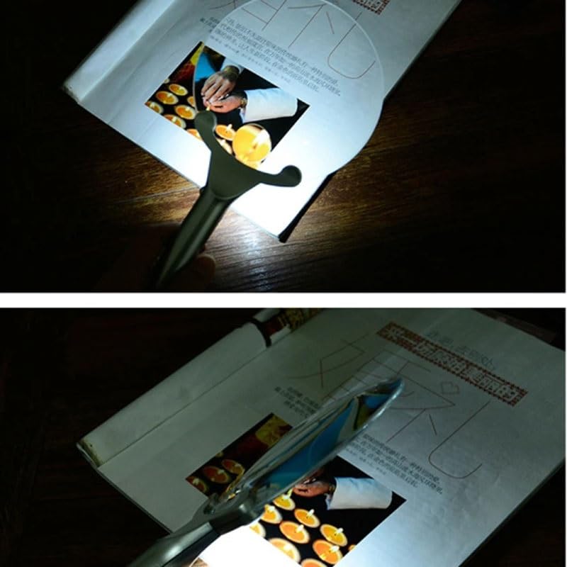 2 LED Luce Rimless Handheld Magnifier Lettura Ingrandimento Dia 2X 6X Lente di ingrandimento Strumenti