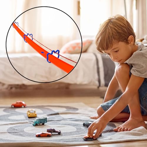 [12 Pack] K TOMOTO Suspension Bridge Compatible with Hot Wheels, Rope, Wall Connectors Included, Upgrade Edition (Blue) — view 4