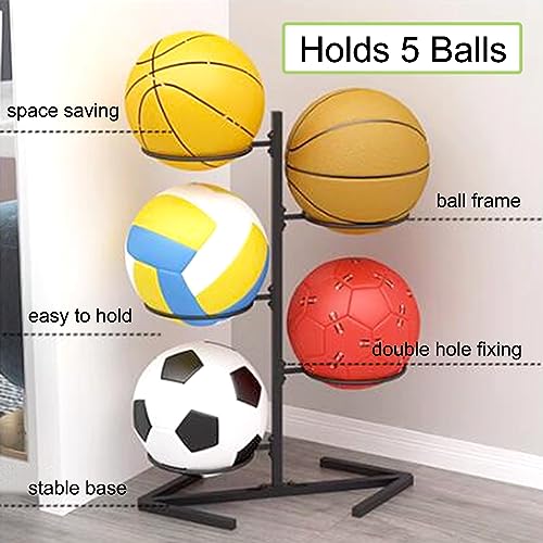 Présentoir de basket-ball stable qui peut contenir 5 ballons - 4