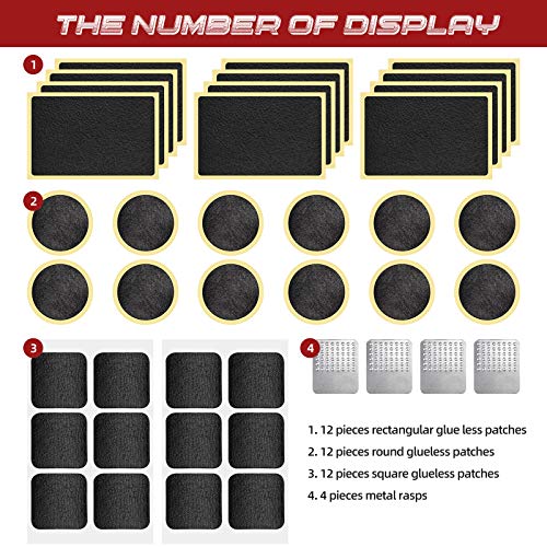 image for Boao 40 Pieces Bicycle Tire Repair Kit Includes 36 Pieces Glueless Bik