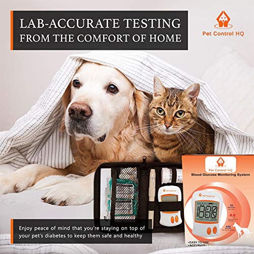 Blood Sugar Glucose Monitor Dogs/Cats + 50 Extra Strips