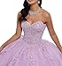 YMFFW Ball Gown Quinceanera Dresses with Long Sleeves Tulle Lace Appliqued Prom Dress Sweetheart Formal Party Gowns for Women Mint Green US4