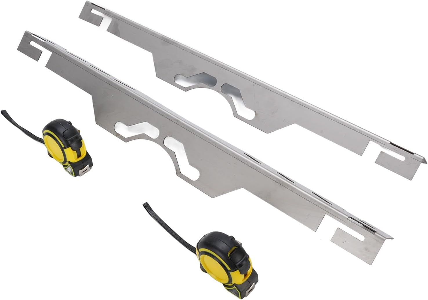 Walfront 2Pcs Wheel Alignment Tool Heavy Duty Toe Alignment Tool Plates Alloy Steel Wheel Alignment kit with 2 Tape Measures for Vehicles Tire Repair