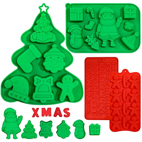 Homyplaza 4 Pack Christmas Silicone