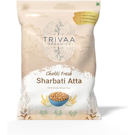 Trivaa Whole Wheat Atta - High Fiber 5 KG