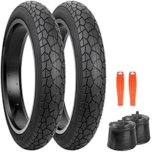 2 Pack Fat Bike Tires 20x3 76-406 All-Terrain Bike Tires, Silent for Electric Bikes, Beach Cruisers Snow Bikes for City Paved Road, Country Road Black 2 Tires&2 Tubes, 20x3 76-406
