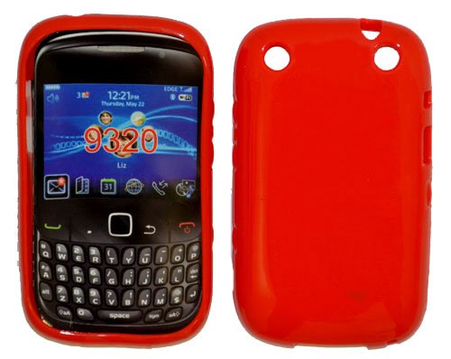 Spedizione Tracciata CUSTODIA GEL TPU SILICONE LUCIDA per BLACKBERRY 9320 Curve, 9220 COLORE ROSSO