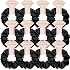 Antetek 12PCS Satin Hair Scrunchies for Women & Girls - Bridesmaid Proposal Gifts, Bachelorette Party Favors, No Damage Hair Ties for Wedding, Birthday, Galentines Day BLACK