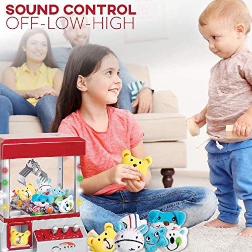 Etna The Claw Toy Grabber Machine With Lights & Sounds - Electronic Claw Toy Grabber Machine, Animation, 6 Animal Plush & Authentic Arcade Sounds For Exciting Play – With Volume Control Switch #TOP3