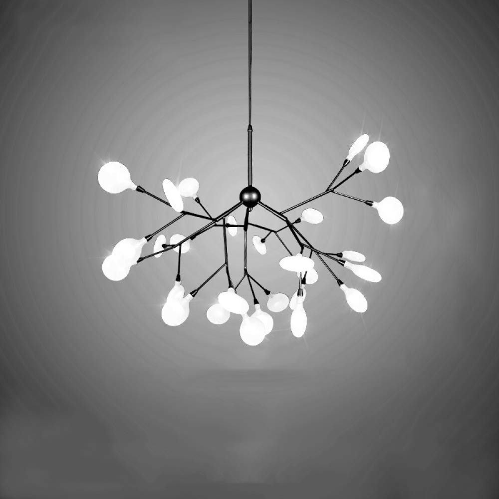 Lustre LED 27 lumières design luciole à intensité variable pour votre salon noir