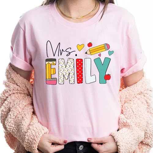 Personalized Teacher Shirts for Women, Customized Grade Shirt, Back to School Shirt, First Day of School Shirt, Teacher Gifts3