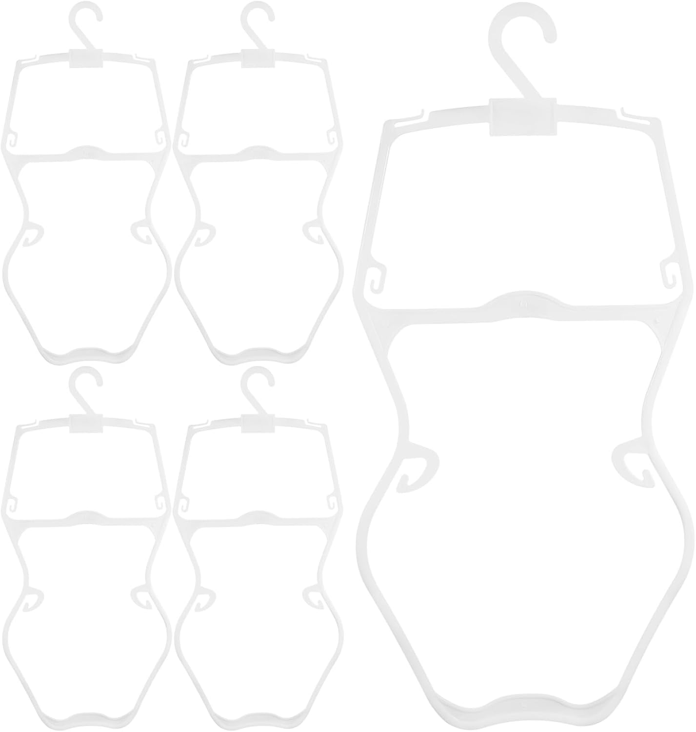 5pcs Clothes Drying Rack Hangers for Non-Slip Plastic Clothes Hangers with Pearls Design Space-Saving Closet Organizer for Wardrobe Laundry Travel