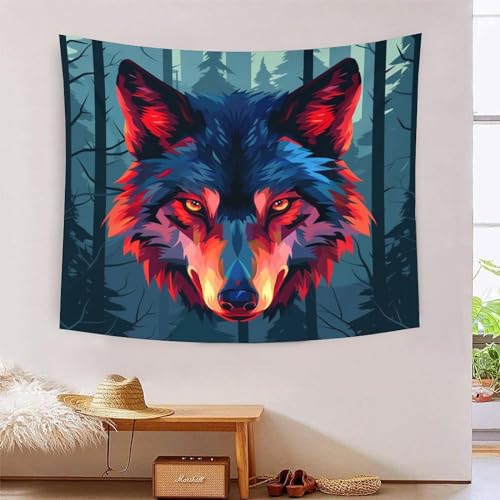 Tapisserie loup 3D pour transformer votre chambre en un espace de liberté et d'évasion