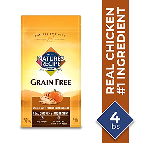 Nature's Recipe Grain Free Dry Dog Food, Chicken, Sweet Potato & Pumpkin Recipe, 4 Pounds, Easy to Digest - Image 3