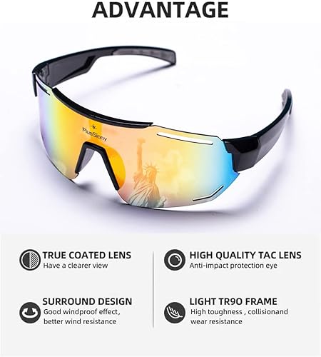 Miniatura 3 de ploywoen Gafas de sol polarizadas PlusSiony para hombres y mujeres UV400 para deportes al aire libre ciclismo correr golf